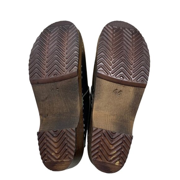 Sandgrens Malmö Leather Classic Sweden Wooden‎ Clogs/Mules - Picture 11 of 13